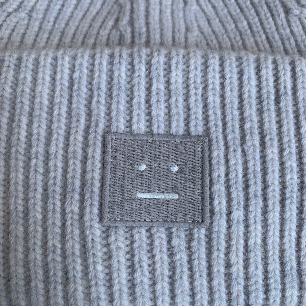Acne Studios Face Patch Beanie Hat - Picture 2 of 5